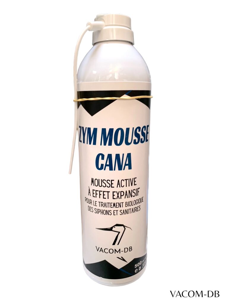 Mousse active à effet expansif pour le traitement biologique des canalisations