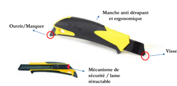 Cutter 4 en 1: Visse, coupe, ouvre et marque