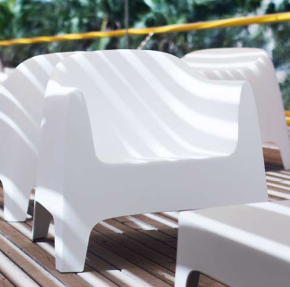 CHAISE SOLID BLANCHE