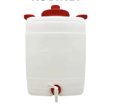 BIDON 20L BLANC AVEC ROBINET